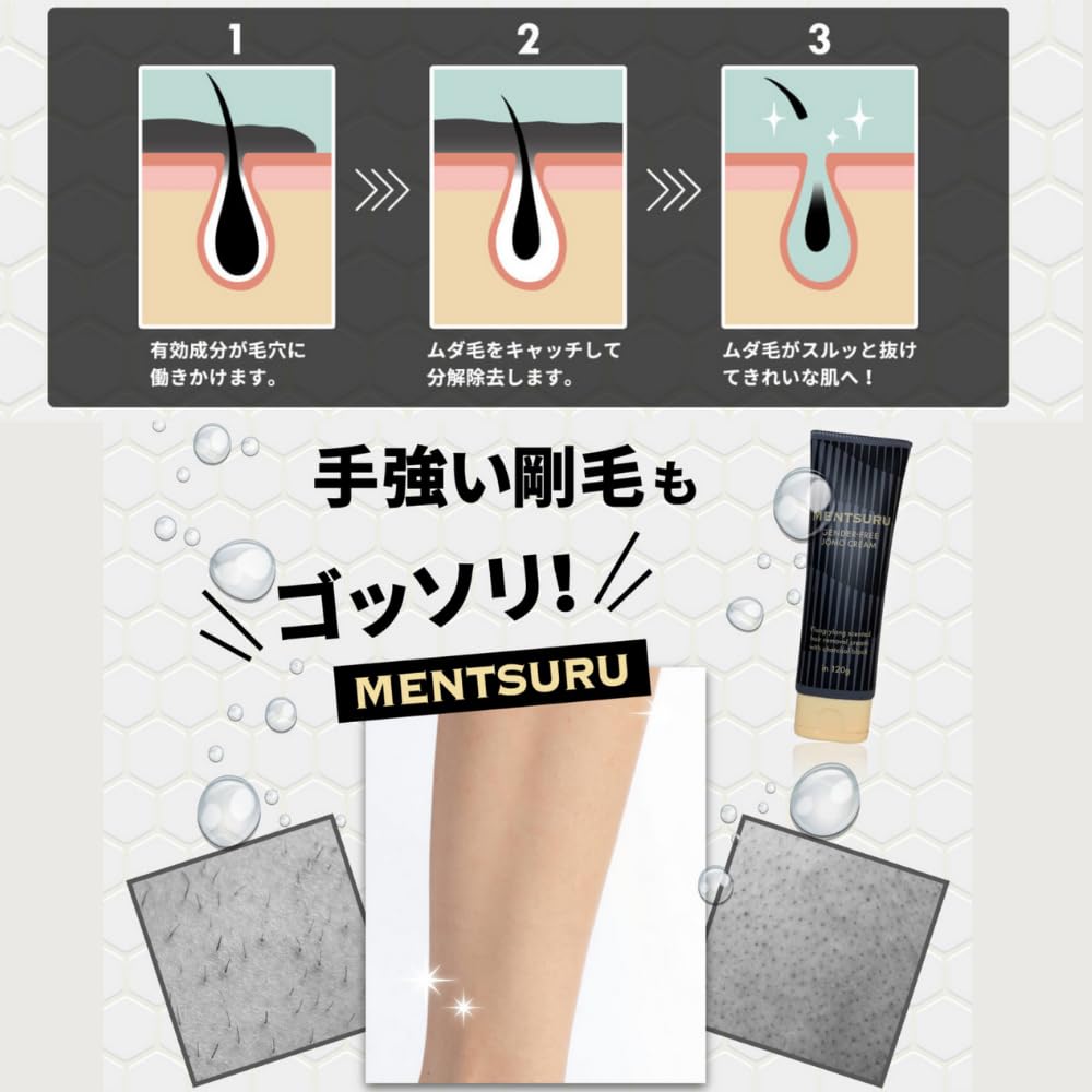 Amazon.co.jp: 除毛クリーム vio対応 除毛 MENTSURU メンツル メンズ